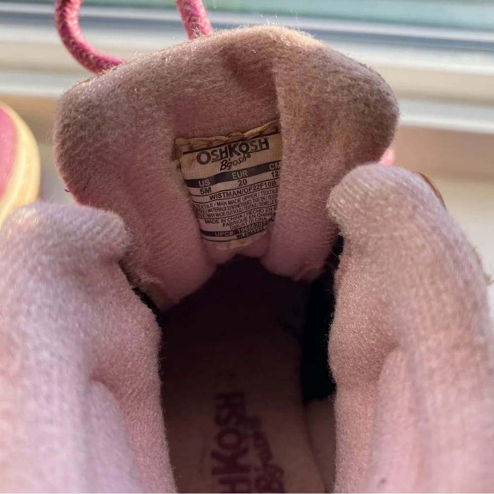 OshKosh B’gosh Toddler Winter Boots Pink Lace-Up Size 5